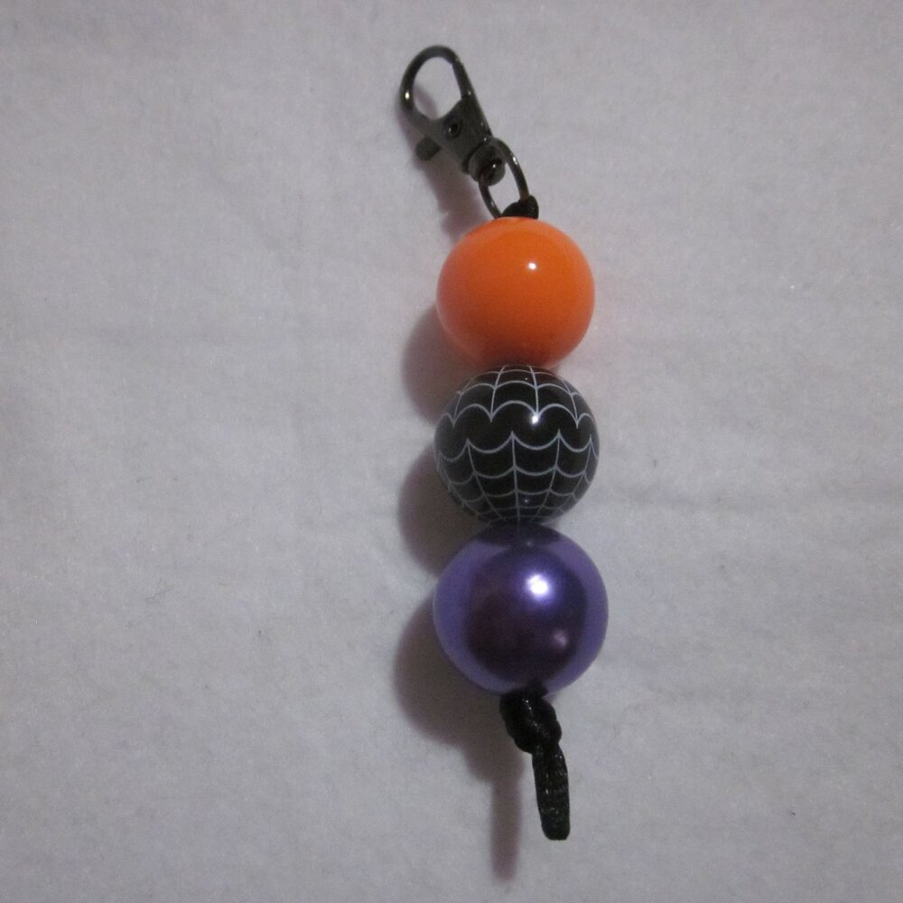 Spider Web Beaded Keychain | Bag Charm.
